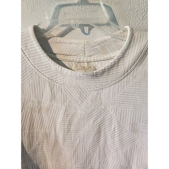 CALIA BY CARRIE UNDERWOOD Super Soft White And Tan Geometric Sweatshirt Small - Picture 3 of 6